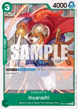 Inuarashi (OP01-034) (V.1) - Romance Dawn (Common) [OP01-034]
