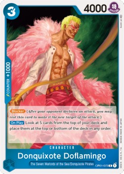 Donquixote Doflamingo (OP01-073) (V.1) - Romance Dawn (Rare) [OP01-073]