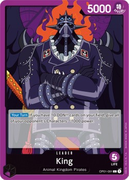 King (OP01-091) (V.1) - Romance Dawn (Leader) [OP01-091]