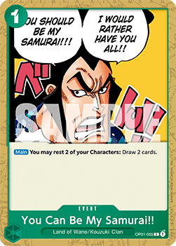 You Can Be My Samurai!! (OP01-055) (V.1) - The Best Vol.2 (Common) [PRB02-OP01-055]