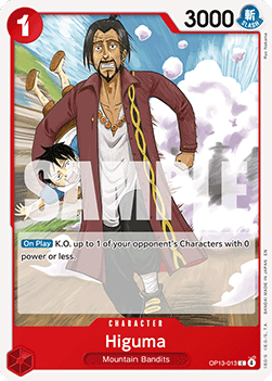 Higuma (OP13-013) - Carrying on his Will (Common) [OP13-013]