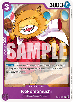 Nekomamushi (OP13-071) - Carrying on his Will (Uncommon) [OP13-071]