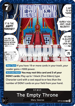 The Empty Throne (OP13-099) - Carrying on his Will (Common) [OP13-099]