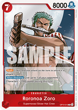 Roronoa Zoro (OP14-015) (V.1) - The Azure Sea's Seven (Rare) [OP14-015]