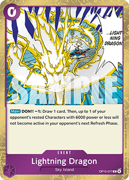 Lightning Dragon (OP15-077) (V.1) - Adventure on Kami’s Island (Rare) [OP15-077]