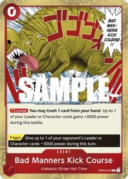 Bad Manners Kick Course (OP04-016) - Kingdoms of Intrigue (Rare) [OP04-016] - TCG Shoppen TCG Shoppen One Piece Single