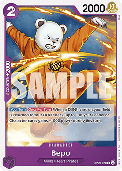 Bepo (OP09-074) - Emperors in the New World (Common) [OP09-074] - TCG Shoppen TCG Shoppen One Piece Single