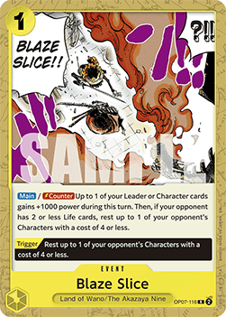 Blaze Slice (OP07-116) - Starter Deck: Green Yellow Yamato (Rare) [ST-28-OP06-116] - TCG Shoppen TCG Shoppen One Piece Single