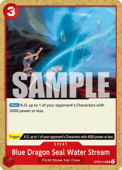 Blue Dragon Seal Water Stream (OP06-019) - Wings of the Captain (Uncommon) [OP06-019] - TCG Shoppen TCG Shoppen One Piece Single