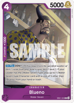 Blueno (EB01-033) - Memorial Collection (Rare) [EB01-033] - TCG Shoppen TCG Shoppen One Piece Single