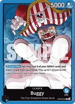 Buggy (OP09-042) (V.1) - Emperors in the New World (Leader) [OP09-042] - TCG Shoppen TCG Shoppen One Piece Single