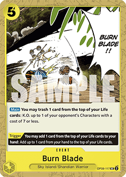 Burn Blade (OP08-117) - Two Legends (Uncommon) [OP08-117] - TCG Shoppen TCG Shoppen One Piece Single