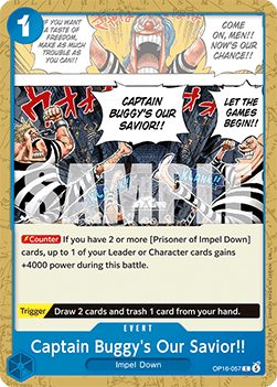 Captain Buggy's Our Savior!! (OP16-057) - The Time of Battle (Common) [OP16-057] - TCG Shoppen TCG Shoppen One Piece Single
