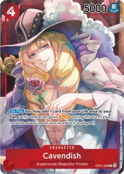 Cavendish (OP01-008) (V.2) - Romance Dawn (Alternate Art) [OP01-008] - TCG Shoppen TCG Shoppen One Piece Single