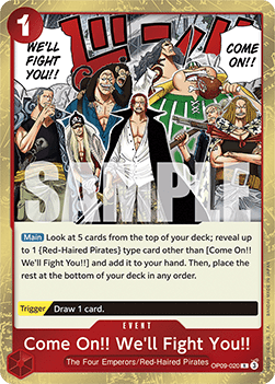 Come On!! We'll Fight You!! (OP09-020) - Emperors in the New World (Rare) [OP09-020] - TCG Shoppen TCG Shoppen One Piece Single