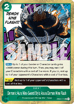 Demonic Aura Nine-Sword Style Asura Demon Nine Flash (OP07-036) - 500 Years into the Future (Rare) [OP07-036] - TCG Shoppen TCG Shoppen One Piece Single