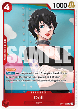 Doll (OP11-008) (V.1) - A Fist of Divine Speed (Rare) [OP11-008] - TCG Shoppen TCG Shoppen One Piece Single