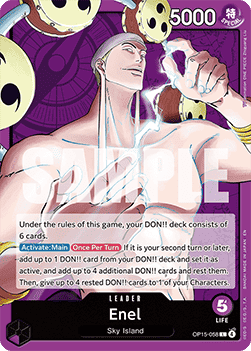 Enel (OP15-058) (V.1) - Adventure on Kami’s Island (Leader) [OP15-058] - TCG Shoppen TCG Shoppen One Piece Single