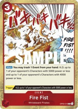 Fire Fist (OP03-018) (V.1) - Pillars of Strength (Rare) [OP03-018] - TCG Shoppen TCG Shoppen One Piece Single