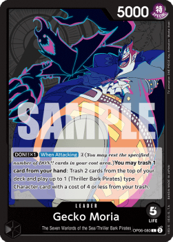 Gecko Moria (OP06-080) (V.1) - Wings of the Captain (Leader) [OP06-080] - TCG Shoppen TCG Shoppen One Piece Single