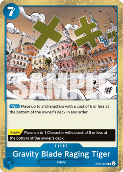 Gravity Blade Raging Tiger (OP06-058) - Wings of the Captain (Rare) [OP06-058] - TCG Shoppen TCG Shoppen One Piece Single