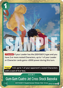 Gum-Gum Cuatro Jet Cross Shock Bazooka (OP09-039) - Emperors in the New World (Rare) [OP09-039] - TCG Shoppen TCG Shoppen One Piece Single