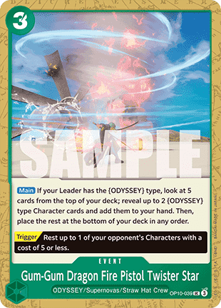 Gum-Gum Dragon Fire Pistol Twister Star (OP10-039) - Royal Blood (Uncommon) [OP10-039] - TCG Shoppen TCG Shoppen One Piece Single
