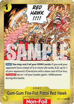 Gum - Gum Fire - Fist Pistol Red Hawk (OP11 - 114) - Learn Together Deck Set 01 (Rare) [LD01 - OP11 - 114] - TCG Shoppen TCG Shoppen One Piece Single