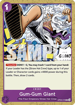 Gum-Gum Giant (OP09-078) - Starter Deck: Purple Black Monkey.D.Luffy (Rare) [ST-26-OP09-078] - TCG Shoppen TCG Shoppen One Piece Single
