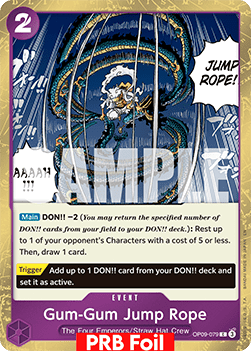 Gum-Gum Jump Rope (OP09-079) (V.2) - The Best Vol.2 (Common) [PRB02-OP09-079] - TCG Shoppen TCG Shoppen One Piece Single