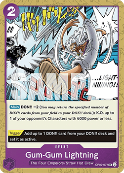 Gum-Gum Lightning (OP09-077) - Emperors in the New World (Uncommon) [OP09-077] - TCG Shoppen TCG Shoppen One Piece Single