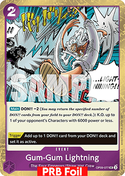 Gum-Gum Lightning (OP09-077) (V.2) - The Best Vol.2 (Uncommon) [PRB02-OP09-077] - TCG Shoppen TCG Shoppen One Piece Single