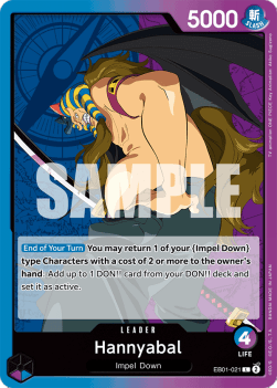 Hannyabal (EB01-021) (V.1) - Memorial Collection (Leader) [EB01-021] - TCG Shoppen TCG Shoppen One Piece Single