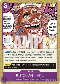 It's to Die For... (OP08-076) - Two Legends (Uncommon) [OP08-076] - TCG Shoppen TCG Shoppen One Piece Single