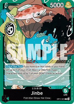 Jinbe (OP11-021) (V.1) - A Fist of Divine Speed (Leader) [OP11-021] - TCG Shoppen TCG Shoppen One Piece Single