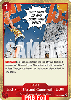 Just Shut Up and Come with Us!!!! (EB01-009) (V.2) - The Best Vol.2 (Common) [PRB02-EB01-009] - TCG Shoppen TCG Shoppen One Piece Single