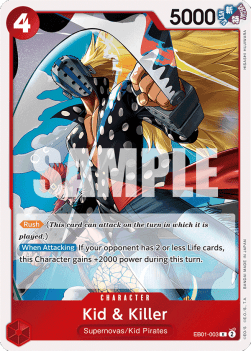 Kid & Killer (EB01-003) (V.1) - Memorial Collection (Rare) [EB01-003] - TCG Shoppen TCG Shoppen One Piece Single