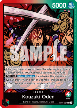 Kouzuki Oden (EB01-001) (V.1) - Memorial Collection (Leader) [EB01-001] - TCG Shoppen TCG Shoppen One Piece Single