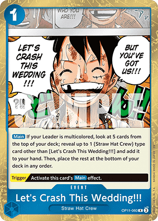 Let's Crash This Wedding!!! (OP11 - 060) - A Fist of Divine Speed (Rare) [OP11 - 060] - TCG Shoppen TCG Shoppen One Piece Single