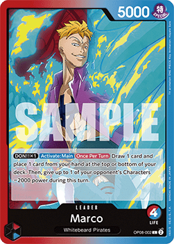 Marco (OP08-002) (V.1) - Two Legends (Leader) [OP08-002] - TCG Shoppen TCG Shoppen One Piece Single