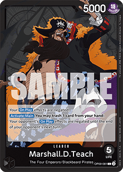 Marshall.D.Teach (OP09-081) (V.1) - Emperors in the New World (Leader) [OP09-081] - TCG Shoppen TCG Shoppen One Piece Single