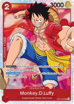 Monkey.D.Luffy (OP01 - 024) (V.1) - Romance Dawn (Super Rare) [OP01 - 024] - TCG Shoppen TCG Shoppen One Piece Single