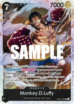 Monkey.D.Luffy (OP04-090) (V.1) - Kingdoms of Intrigue (Super Rare) [OP04-090] - TCG Shoppen TCG Shoppen One Piece Single