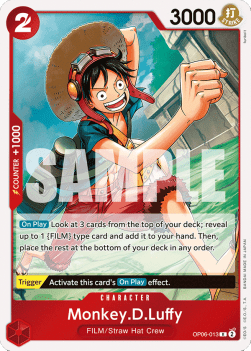 Monkey.D.Luffy (OP06-013) (V.1) - Wings of the Captain (Rare) [OP06-013] - TCG Shoppen TCG Shoppen One Piece Single