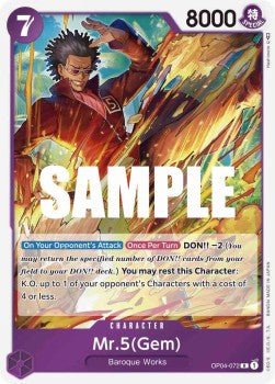 Mr.5(Gem) (OP04-072) (V.1) - Kingdoms of Intrigue (Rare) [OP04-072] - TCG Shoppen TCG Shoppen One Piece Single