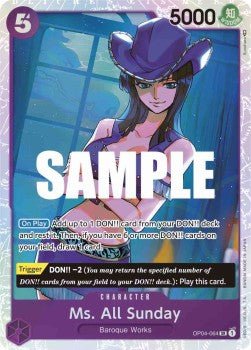 Ms. All Sunday (OP04-064) (V.1) - Kingdoms of Intrigue (Super Rare) [OP04-064] - TCG Shoppen TCG Shoppen One Piece Single