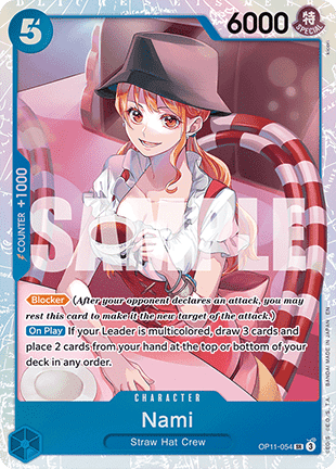 Nami (OP11-054) (V.1) - A Fist of Divine Speed (Super Rare) [OP11-054] - TCG Shoppen TCG Shoppen One Piece Single