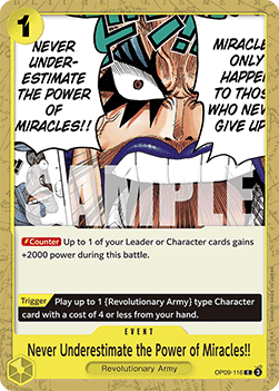 Never Underestimate the Power of Miracles!! (OP09-116) - Emperors in the New World (Common) [OP09-116] - TCG Shoppen TCG Shoppen One Piece Single