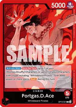 Portgas.D.Ace (OP16-001) (V.1) - The Time of Battle (Leader) [OP16-001] - TCG Shoppen TCG Shoppen One Piece Single