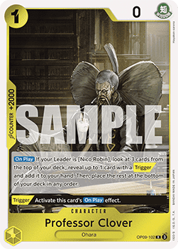 Professor Clover (OP09-102) - Emperors in the New World (Rare) [OP09-102] - TCG Shoppen TCG Shoppen One Piece Single